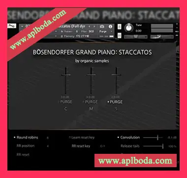 [大钢琴断奏曲音源]Organic Samples Boesendorfer Grand Piano Staccatos [KONTAKT]（2.63Gb）