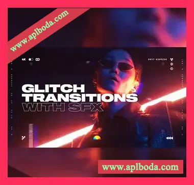 [影视音效FX采样PR预设]Videohive Glitch Transitions with Sound FX（250Mb）