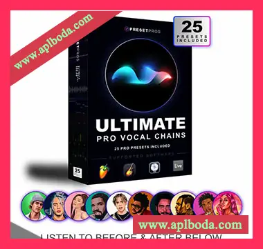 [FL人声混音链预置嘻哈陷阱RnB]Preset Pros Ultimate Pro Vocal Chain Presets（38Mb）