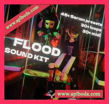 [嘻哈陷阱素材Serum预置]kinsage + @squirlbeats FLOOD Sound Kit [WAV, MiDi]（296Mb）