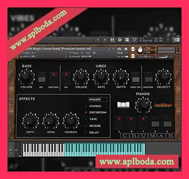 [电钢琴低音电颤琴键盘音源]Synth Magic Crumar Roady [KONTAKT]（186Mb）