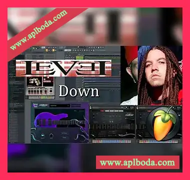 [FL工程模板摇滚金属]RE Music LeVel Down FLP  MIDI Files (Shreddage 3)（5Mb）