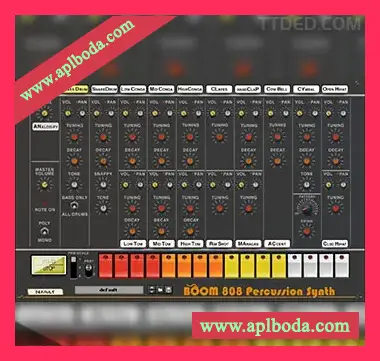 [808打击乐贝斯合成器]Reason RE Josh Levy BOOM 808 Percussion Synth v2.0.2 [WiN]（97Mb）