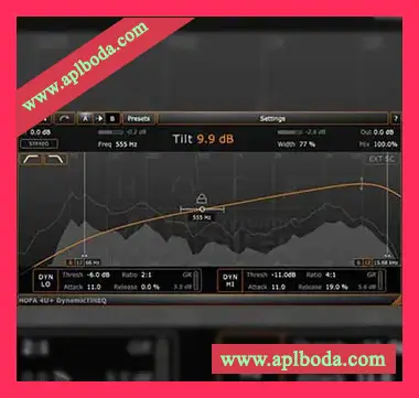 [动态斜率EQ均衡器插件]HOFA-Plugins HOFA 4U Plus DynamicTiltEQ v1.0.10 [WiN]（6.1Mb）