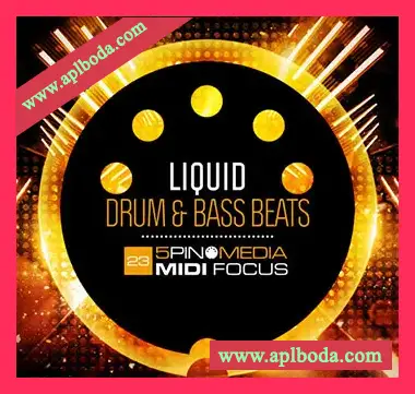 [鼓打贝斯素材]5Pin Media MIDI Focus Liquid Drum and Bass Beats [多格式]（66Mb）