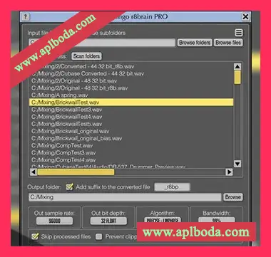 [采样率批量转换工具]Voxengo r8brain PRO v2.12.0 [WiN]（4Mb）