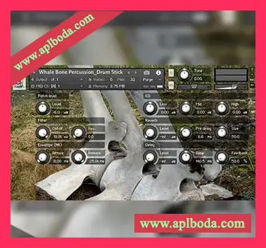 [鲸骨打击乐器音源]Glitchedtones x Hidden Sound Whale Bone Percussion [KONTAKT]（52Mb）