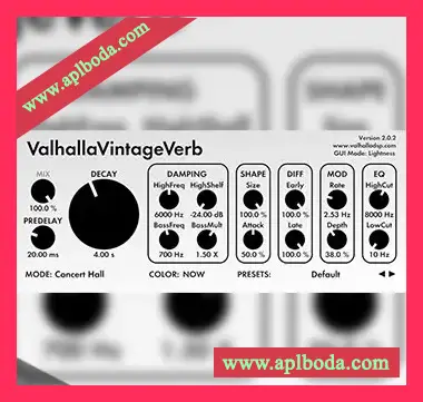 [经典数字混响插件]Valhalla DSP Valhalla VintageVerb v4.0.0.7 [MacOSX]（4Mb）