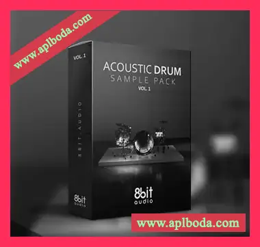 [摇滚金属鼓组采样]8bit Audio Acoustic Drum Sample Pack Vol.1 [WAV]（192Mb）