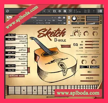[吉普赛爵士D孔吉他音源]Sketch Samples Sketch D-HOLE [KONTAKT]（5.7Gb）