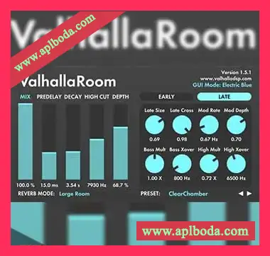 [混响效果器插件]Valhalla DSP ValhallaRoom v1.5.1 [WiN, MacOSX]（15Mb）