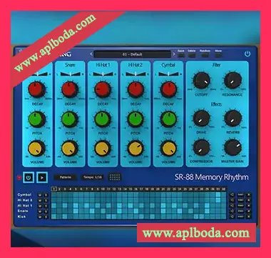 [80年代模拟鼓机插件]AudioThing SR-88 v1.5 [WiN, MacOSX]（110Mb）