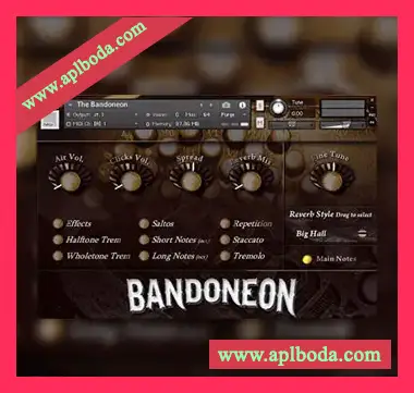 [探戈管弦乐团六角手风琴音源]Guareschi The Bandoneon [KONTAKT]（624Mb）