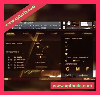 [小提琴独奏音源]Fluffy Audio Trio Broz Solo Violin v2.0 [KONTAKT]（10.49Gb）
