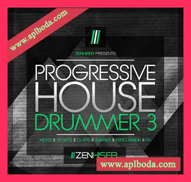 [前卫浩室鼓组采样]Zenhiser Progressive House Drummer 3 [WAV]（105Mb）