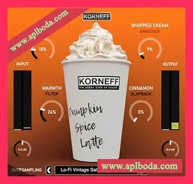 [氛围RnB复古饱和失真多功能插件]Korneff Audio Pumpkin Spice Latte v1.0.2 [WiN]（14Mb）