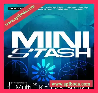 [Trap陷阱素材]KXVI Ministash Vol.3 Multi Kit [WAV, MiDi]（1.23Gb）
