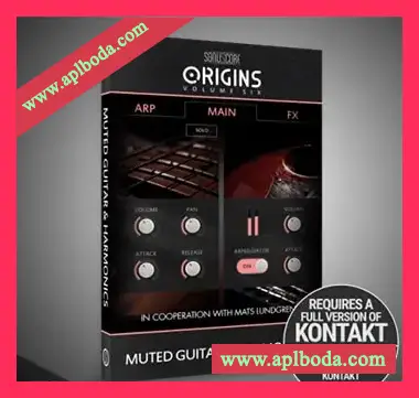 [静音吉他泛音音源]Sonuscore Origins Vol.6 Muted Guitar and Harmonics [KONTAKT]（1.47Gb）