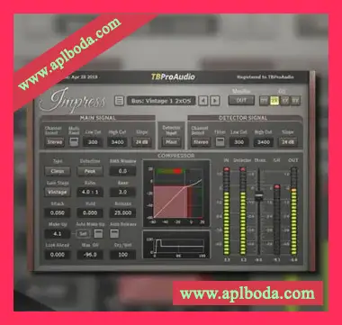[宽带立体声压缩器插件]TBProAudio Impress2 v2.0.9 [WiN, MacOSX]（12Mb）