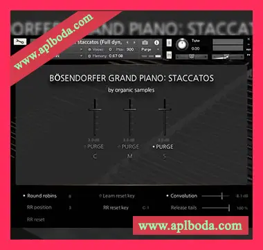 [大钢琴音源]Organic Samples Boesendorfer Grand Piano Staccatos v1.1 [KONTAKT]（738Mb）
