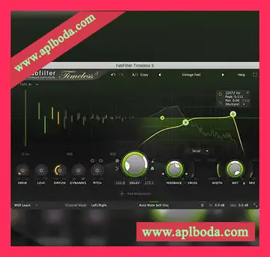 [磁带模拟延迟插件]FabFilter Timeless 3 v3.0.0 [MacOSX]（28Mb）