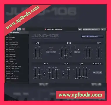 [合成器预设编辑库]Nightbirdsevolve Roland Juno 106 and MKS7 Editor v2.3.1 [MacOSX]（11Mb）