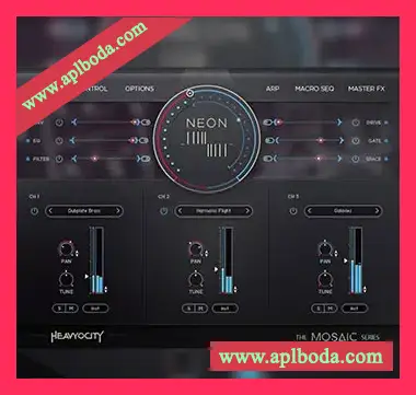 [怀旧复古合成器音源]Heavyocity Mosaic Neon [KONTAKT]（3.46Gb）