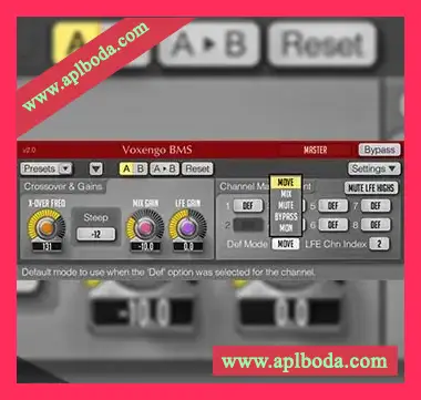 [低频处理-非低音声道环绕声道低频增强工具]Voxengo BMS v2.3 [WiN, MacOSX]（25Mb）