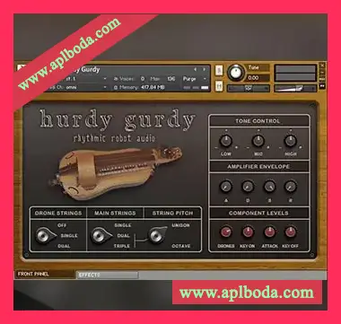[手摇风琴音源]Rhythmic Robot Audio Hurdy Gurdy [KONTAKT]（440Mb）
