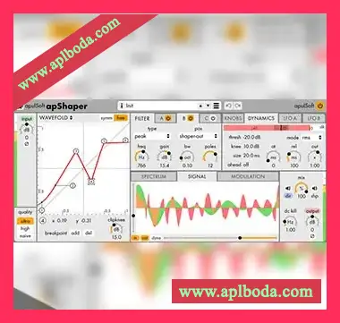 [谐波失真插件]apulSoft apShaper v1.1.0 [WiN, MacOSX]（25Mb）