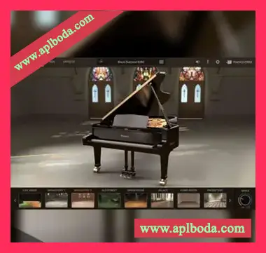 [大型9英尺音乐会三角钢琴乐器插件]IK Multimedia Pianoverse Black Diamond B280 [MacOSX]（16.5Gb）