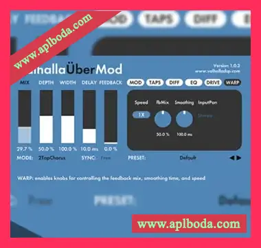 [延迟调制插件]Valhalla DSP ValhallaUberMod v1.0.2  v1.0.2.3 [WiN, MacOSX]（6Mb）