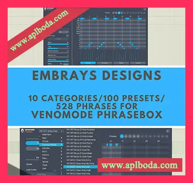 [Phrasebox预置浩室]Embrays Designs 100 Presets for Venomode Phrasebox（106Kb）