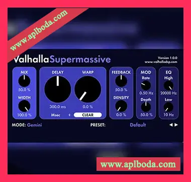 [混响延迟插件]Valhalla Supermassive 1.2.0 [WiN, MacOSX]（4Mb）