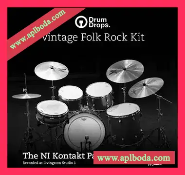 [复古民谣鼓组打击音源]Drumdrops Vintage Folk Rock Kit [KONTAKT]（2.12Gb）