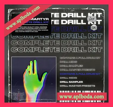 [嘻哈陷阱素材FL混音预置]Overlord Mafia Luca + Martyr Complete Drill Kit [WAV, MiDi]（80Mb）