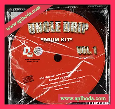 [嘻哈陷阱鼓组素材]Simbo Uncle Drip Vol.2 Drum Kit [WAV, MiDi]（18Mb）