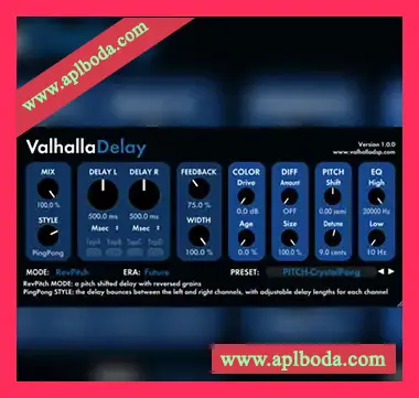 [延迟回声插件]Valhalla DSP ValhallaDelay v1.5.2 [WiN, MacOSX]（15Mb）