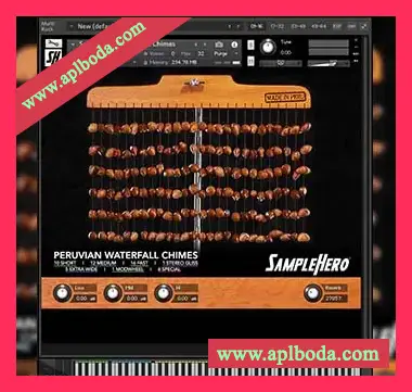 [瀑布贝壳钟铃音源]SampleHero Peruvian Waterfall Shell Chimes [KONTAKT]（114Mb）