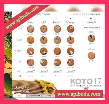 [日本十七弦古筝音源]Sonica Instruments KOTO 17 [KONTAKT]（13.95Gb）