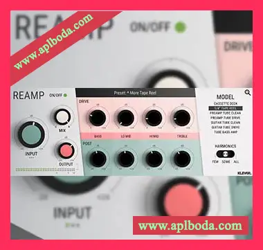 [频谱饱和处理器设备模拟插件]Klevgrand REAMP v1.0.1 [WiN, MacOSX]（28Mb）