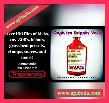 [嘻哈说唱陷阱采样GrossBeat预置]Trap Camp X Ocean Veau Oooh I’m Drippin drum kit Vol.2 [WAV]（6Mb）
