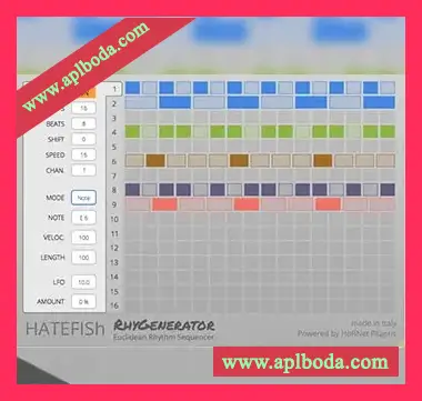 [欧几里得步进音序器]Hornet Hatefish Rhy Generator v1.1.0 Retail [WiN, MacOSX]（20Mb）