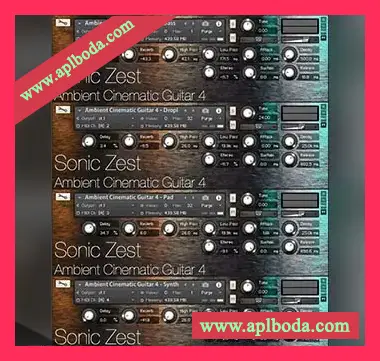 [影视氛围吉他音源]Sonic Zest Ambient Cinematic Guitar 4 [KONTAKT]（168Mb）
