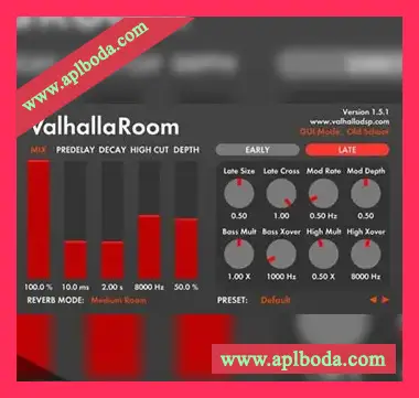 [房间混响插件]Valhalla DSP Valhalla Room v2.0.5 [WiN]（3Mb）