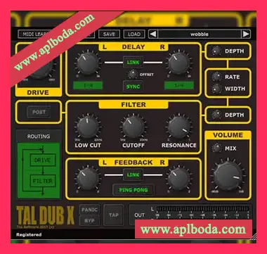 [复古式延迟效果插件]Togu Audio Line TAL-Dub-X v1.0.3 [WiN-OSX] Incl Keygen-R2R（11Mb）