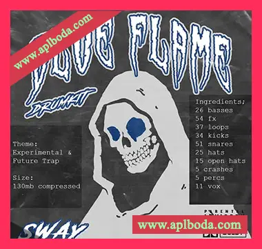 [嘻哈说唱鼓组采样]Sway55 Sway Blue Flame DRUMKIT [WAV]（133Mb）