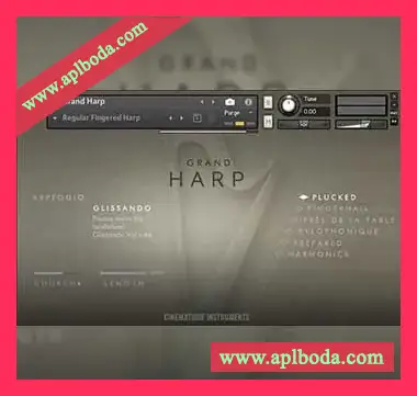 [音乐会踏板大竖琴音乐]Cinematique Instruments Grand Harp [KONTAKT]（824Mb）