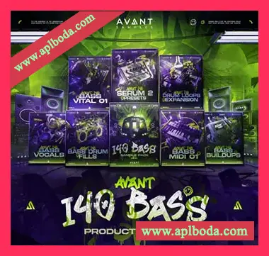 [回响重拍素材Serum预置FL模板Ableton模板]Avant Samples Avant 140 Bass and UK Bass Production Suite [WAV, MiDi]（2.05Gb）