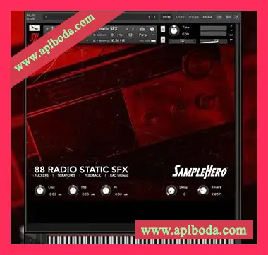 [故障-话语卡顿-闪烁-电台音效SFX音源]SampleHero 88 Radio Static SFX [KONTAKT]（24Mb）